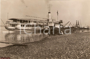 Fotografia d epoca originale 1931 Romania Galati, battelli a vapore, Danubio Dunarea 1