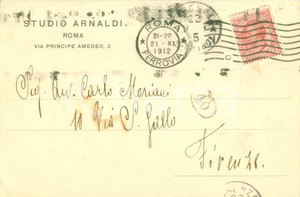 Documento originale, autentico 1912 ROMA STUDIO LEGALE ARNALDI Causa Alti Forni  Ferrovie ancora rinviata FP 1