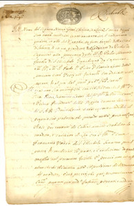Documento originale, autentico 1696 SALUZZO CN Pietro Francesco LEONI vende casa al senatore Francesco VACCA 1