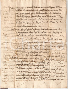 Manoscritto, lettera originale 1630 PERUGIA Giovanni PEROTTI vende censo famiglia LUNA 1