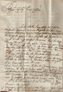 Manoscritto, lettera originale 1832 CASTIGLION FIORENTINO Il trifoglio é tutto marcio 1