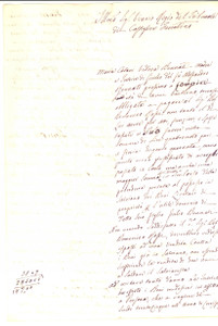 Documento originale, autentico 1820 ca CASTIGLION FIORENTINO Maria CATANI difende beni del figlio minorenne 1