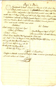 Documento originale, autentico 1809 SAN BENEDETTO DEL TRONTO AP Beni fondiari di Domenica CAMOZZI 1