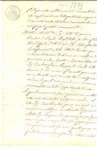 Documento originale, autentico 1829 TRINO VC Debito conte Vespasiano BIANDRA  DI REAGLIE verso Pietro LAVAGNO 1
