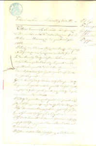Documento originale, autentico 1862 POPPI AR Sentenza a favore di Federico e Domenico GHERARDI Manoscritto 1