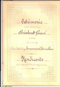 Documento originale, autentico 1897 SOVICILLE SI Patrimonio del nobile ARIODANTE GRASSI ereditato dai figli 1
