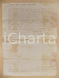 Documento originale, autentico 1812 CHIARAMONTE GULFI Nomina di un procuratore per barone Paolo CULTRERA 30x40 1