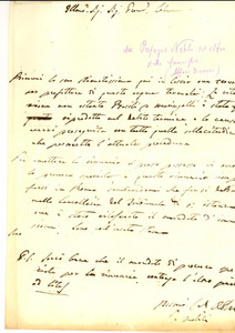 Manoscritto, lettera originale 1820 ca CASCIA PG Prefazio NOBILI approfitta delle acque termali Lettera 1