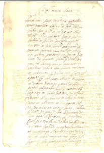 Documento originale, autentico 1624 PALERMO Petizione pro don Carlo Mariano SAMMANIATI contro Giovanni GAETANO 1