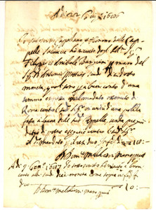 Documento originale, autentico 1686 PERUGIA ? Ricevuta Domenico Melchiorre MAROPPIA pro Cappelle SALVUCCI 1