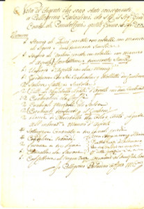 Documento originale, autentico 1773 FIRENZE Nota argenti del conte Ferdinando PANDOLFINI a Pellegrino PALADINI 1