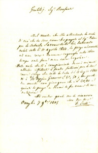 Documento originale, autentico 1845 ONEGLIA IM Domenico BONFANTE sbaglia conto spese avvocato Tommaso PIATTI 1
