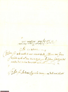 Documento originale, autentico 1714 ORZIVECCHI BS Due gerle vino a Giovanni MARANGONI 1