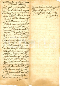 Documento originale, autentico 1588 VASIA IM Pietro SASSI vende fondo a PANTASSINA a Giovanni SASSI 1
