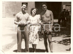 Fotografia d epoca originale 1950 IL LEONE DI AMALFI Comparse negli studi di posa NUCCORINI CinecittÃ  Foto 1