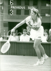 Fotografia d epoca originale 1981 WIMBLEDON UK Tennis Chris LLOYD wins at Centre Court PHOTO 1