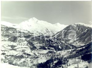 Fotografia d epoca originale 1970 CESANA TORINESE TO Scorcio panoramico con le ALPI Foto HAUS 1