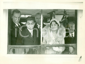 Fotografia d epoca originale 1931 NEW YORK USA Principe TAKAMATSU con moglie su S.S. MACOM Fotografia 1
