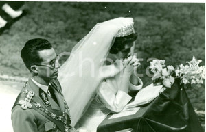 Fotografia d epoca originale 1960 BRUXELLES Matrimonio Re BALDOVINO I e Fabiola DE MORA Y ARAGON Fotografia 1