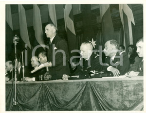 Fotografia d epoca originale 1946 PARIS Ministro Charles TILLON secondo Congresso Aviazione Fotografia 1