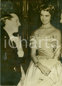 Fotografia d epoca originale 1958 STOCKHOLM Frederick SANGER premio NOBEL per chimica principessa Margaretha 1