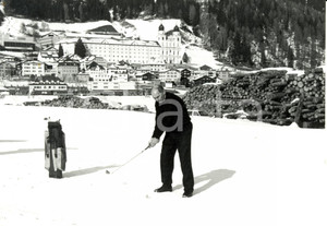 Fotografia d epoca originale 1993 DISENTIS CH Canton GRIGIONI Torneo di golf invernale su neve Fotografia 1