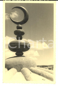 Fotografia d epoca originale 1930 ca AOI ERITREA Particolare del tetto di una moschea Cartolina postale FP 1