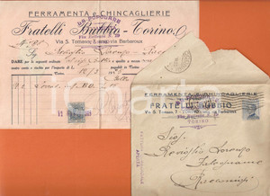 Documento originale, autentico 1925 TORINO Fratelli BUBBIO Ferramenta e chincaglierie Fattura commerciale 1