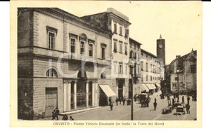 Cartolina originale da collezione 1932 ORVIETO TR Veduta di piazza VITTORIO EMANUELE Cartolina ANIMATA FP VG 1