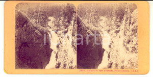 Fotografia d epoca originale 1880 CAUTERETS F Gouffre du PONT D ESPAGNE Photo stÃ©rÃ©oscopique 18x9 cm 1