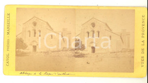 Fotografia d epoca originale 1880 LAROQUED ANTHERON F Vue de l abbaye Photo stÃ©rÃ©oscopique CAYOL 1