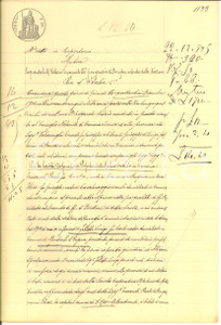Documento originale, autentico 1905 CREMONA Prestito della SocietÃ  Popolare Mutuo Credito a Luigi FOLLETTI 1