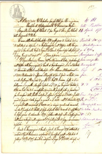 Documento originale, autentico 1878 VICOBELLIGNANO CR Congregazione di caritÃ  vende casa con fondo BALLENGA 1