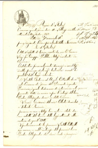 Documento originale, autentico 1872 SAN GIOVANNI IN CROCE Angelo COTTARELLI affitta terre a Giovanni FERRARI 1