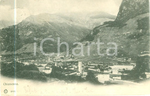 Cartolina originale da collezione 1908 CHIAVENNA SO Panorama della cittÃ  nella valle Cartolina FP VG 1