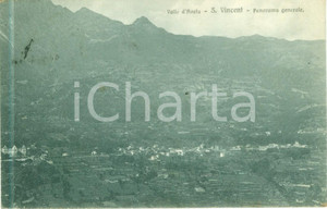 Cartolina originale da collezione 1920  SAINTVINCENT AO Panorama generale Cartolina FP VG 1