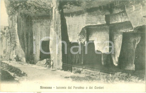 Cartolina originale da collezione 1916 SIRACUSA Latomie del Paradiso o dei Cordari Cartolina FP VG 1