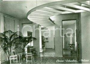 Cartolina originale da collezione 1960 ca MILANO L atrio della Clinica COLUMBUS Cartolina FG NV 1