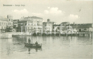 Cartolina originale da collezione 1920 ca DESENZANO SUL GARDA BS Barchetta e vaporetto sul lago Cartolina FP NV 1