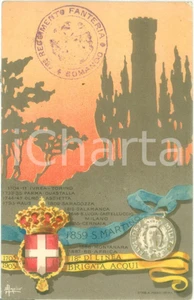 Cartolina originale da collezione 1903 18Â° REGGIMENTO FANTERIA Brigata ACQUI Cartolina reggimentale ILLUSTRATA FP 1