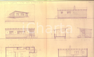 Stampa, bozzetto originale 1950 ca MILANO Ditta S. LUTTERI Progetto abitazione LAMPO per 4 persone 1