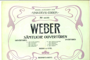 Oggetto da collezione cartaceo 1910 Carl Maria von WEBER Samtliche Ouverturen  Euryanthe Ed. UNIVERSAL n°4688 1