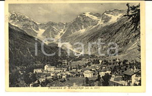Cartolina originale da collezione 1928 MACUGNAGA Panorama generale del paese Cartolina postale FP VG 1