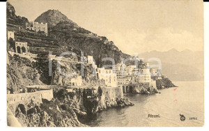 Cartolina originale da collezione 1910 ca ATRANI SA Panorama del paese sul mare Cartolina postale FP NV 1