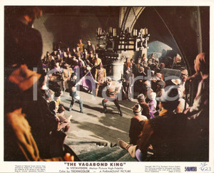 Fotografia d epoca originale 1956 THE VAGABOND KING Oreste KIRKOP during a duel Foto seriale 25x20 cm 1