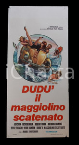 Materiale cinematografico d’epoca 1972 DUDU  IL MAGGIOLINO SCATENATO Joachim FUCHSBERGER Manifesto 32x70 cm 1