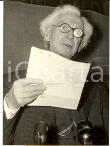 1958 PARIS UNESCO Discorso di Bertrand RUSSELL vincitore Premio KALINGA *Foto
