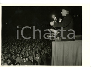 1960 ca TORINO - DC Antonio SEGNI durante comizio elettorale *Fotografia 18x13