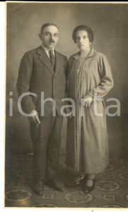 1920 ca CAMIGNONE Ritratto Domenico ZINELLI con la moglie - Foto cartolina