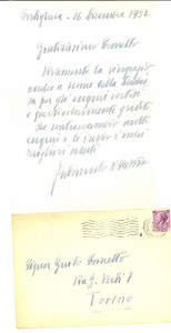 Autografo originale 1957 BORDIGHERA Ringraziamenti di Ferdinando di SAVOIAGENOVA AUTOGRAFO 1